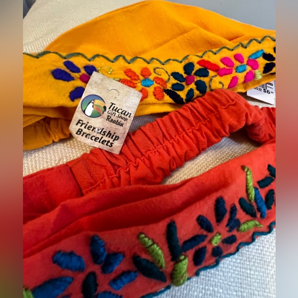 NWT Colorful Handmade embroidered Headbands from Mexico 🇲🇽